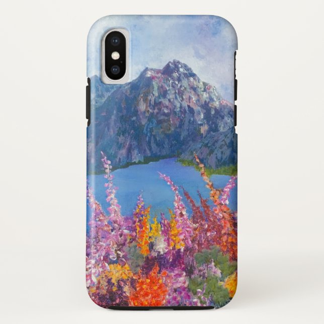Alaskan Fireweed Mountain iphone X tough case (Back)