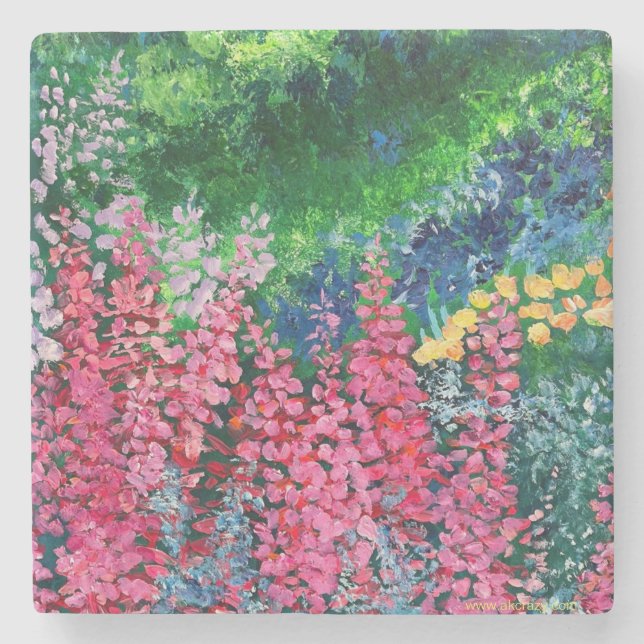 Alaskan Fireweed Stone Coaster (Front)