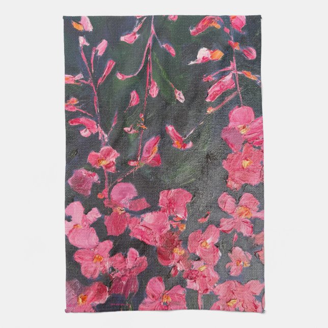 Alaskan Fireweed  Tea Towel (Vertical)