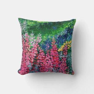 Alaskan Fireweed Throw Pillow