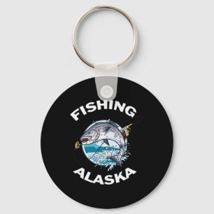 Alaskan Fish Alaska's Wild Salmon Souvenir Fishing Key Ring