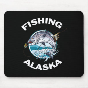 Alaskan Fish Alaska's Wild Salmon Souvenir Fishing Mouse Pad