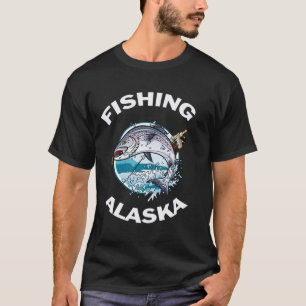 Alaskan Fish Alaska's Wild Salmon Souvenir Fishing T-Shirt