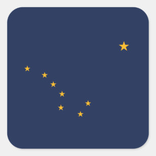 Alaskan Flag, Flag of Alaska Square Sticker