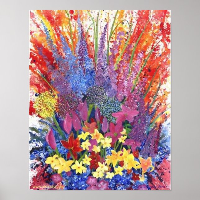Alaskan Floral Explosion Matte Poster (Front)