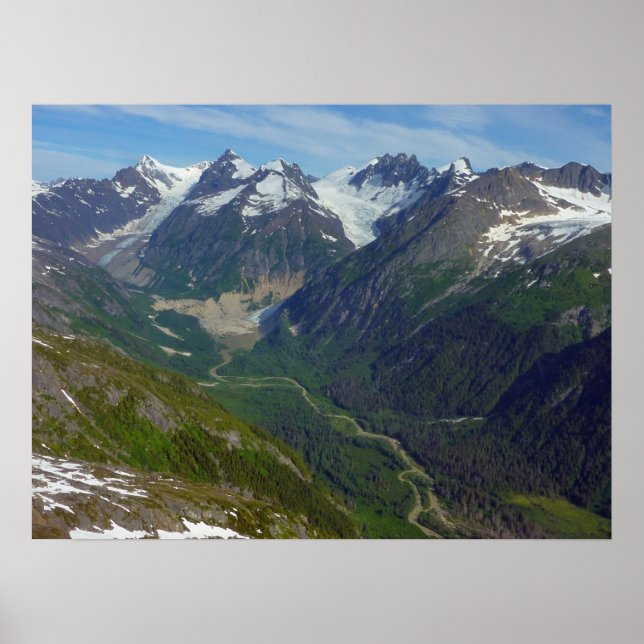 Alaskan Glacier-Carved Valley Poster (Front)