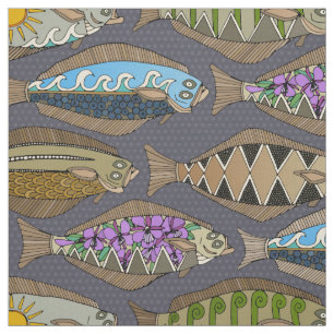 Alaskan halibut dusk fabric