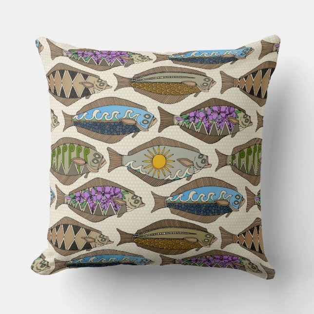 Alaskan halibut pearl cushion (Front)