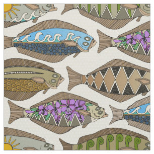 Alaskan halibut pearl fabric