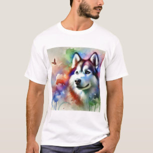 Alaskan Husky 300924AREF103 - Watercolor T-Shirt