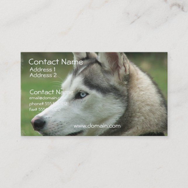 Alaskan Husky Business Card (Front)