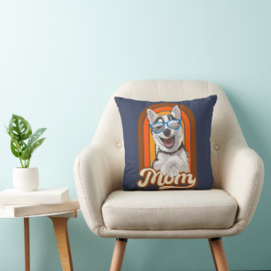 Alaskan husky mom, siberian husky mom cushion