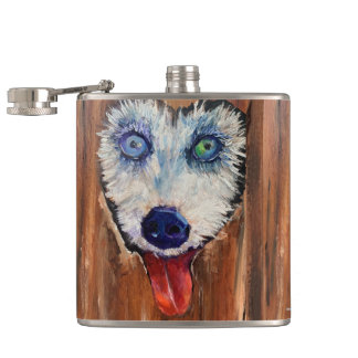 Alaskan Husky Sleddog  Flask