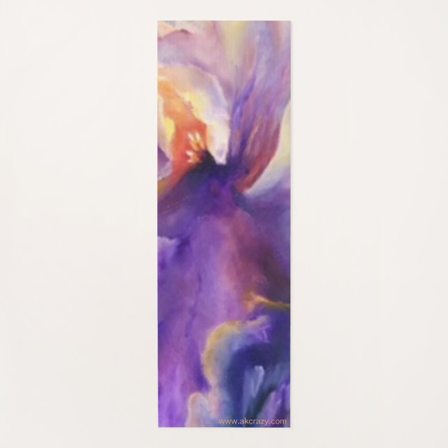 Alaskan Iridescent Iris Yoga Mat (Front)