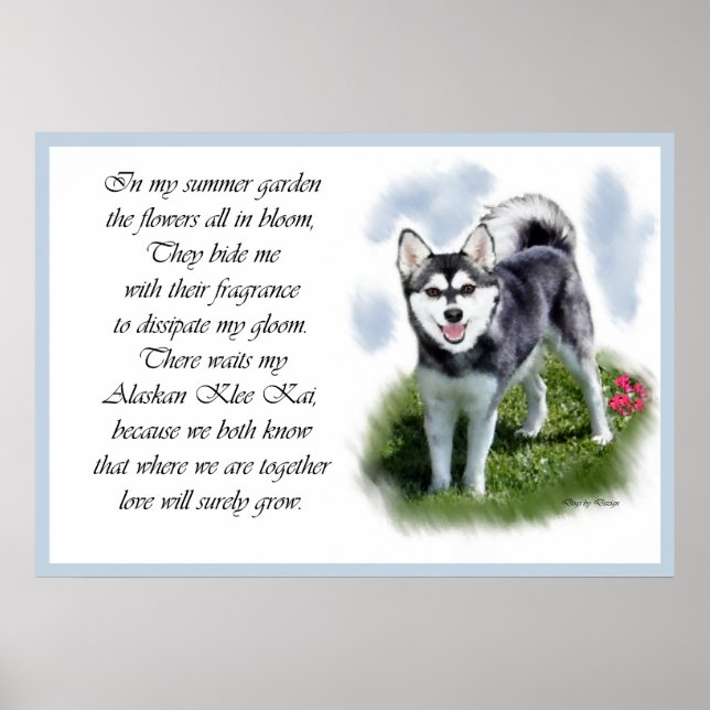 Alaskan Klee Kai Art Poster (Front)