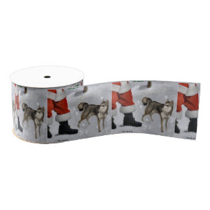 Alaskan Klee Kai Believe Christmas Grosgrain Ribbon