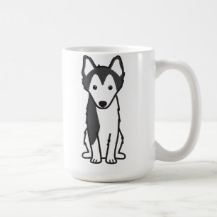 Alaskan Klee Kai Dog Cartoon Coffee Mug