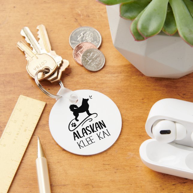 Alaskan Klee Kai Dog Lover Paw Keychain (Desk)