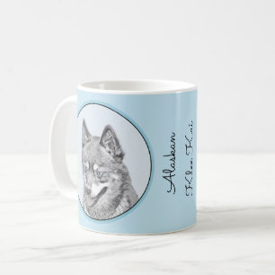 Alaskan Klee Kai Painting - Cute Original Dog Art Coffee Mug