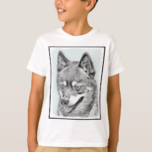 Alaskan Klee Kai Painting - Cute Original Dog Art T-Shirt