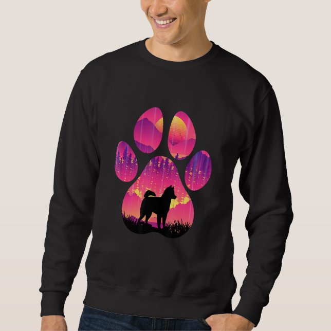 Alaskan Klee Kai Paw Mom Dad Dog  Women Men Sweatshirt (Front)