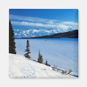 Alaskan landscape, labelled, magnet