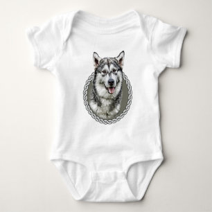 Alaskan Malamute 001 Baby Bodysuit