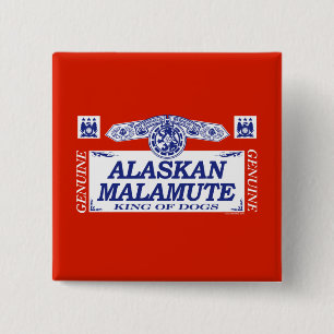 Alaskan Malamute 15 Cm Square Badge