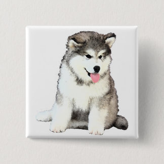 Alaskan Malamute 15 Cm Square Badge