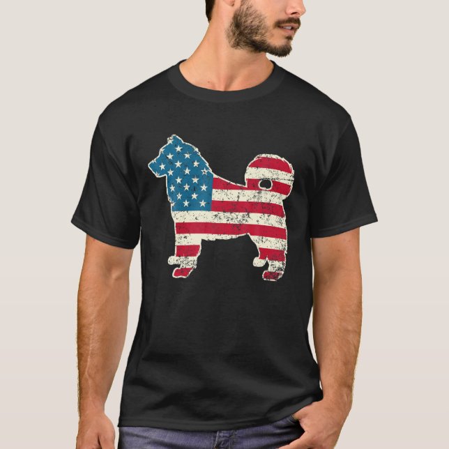 Alaskan Malamute 4Th Of July Dog Lover Men USA Ame T-Shirt (Front)