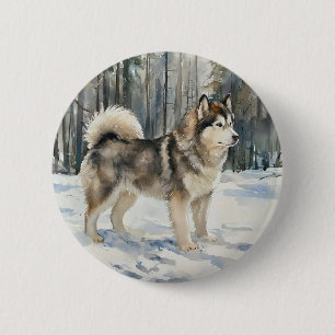 Alaskan Malamute 6 Cm Round Badge