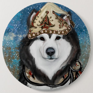 Alaskan Malamute                6 Cm Round Badge
