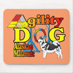 Alaskan Malamute Agility Gifts Mouse Pad