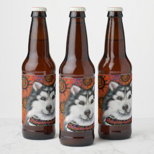 ALASKAN MALAMUTE BEER BOTTLE LABEL