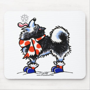 Alaskan Malamute Catch a Snowflake Mouse Pad