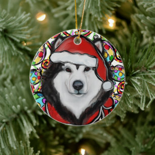 Alaskan Malamute Ceramic Ornament