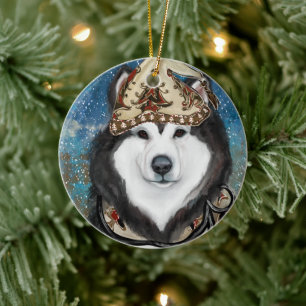 Alaskan Malamute Ceramic Ornament
