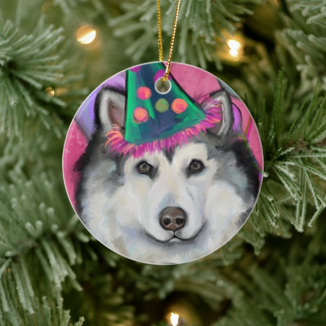 ALASKAN MALAMUTE   CERAMIC ORNAMENT (Tree)