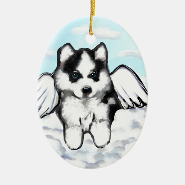 Alaskan Malamute Ceramic Ornament (Front)