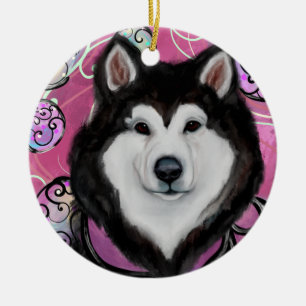 Alaskan Malamute                       Ceramic Ornament