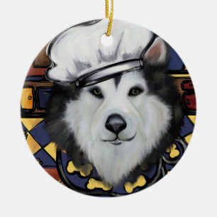 Alaskan Malamute Ceramic Ornament