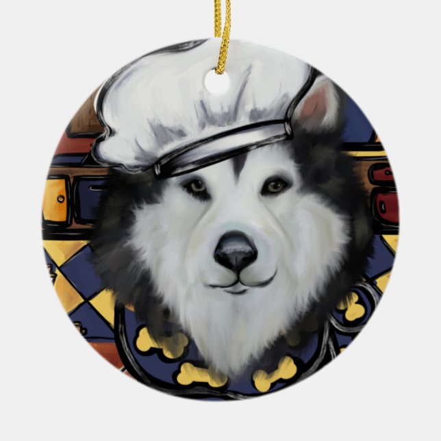 Alaskan Malamute                       Ceramic Ornament (Front)