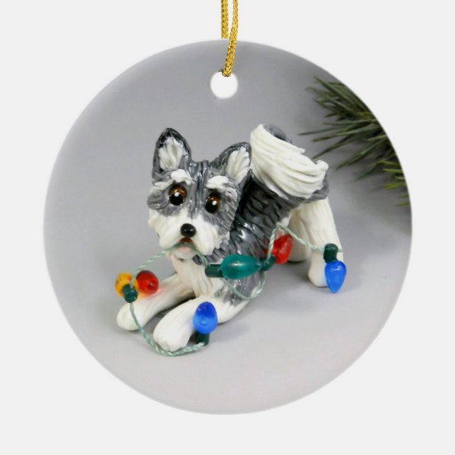 Alaskan Malamute  Ceramic Ornament (Front)