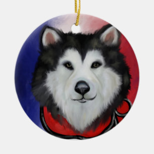 Alaskan Malamute Ceramic Ornament