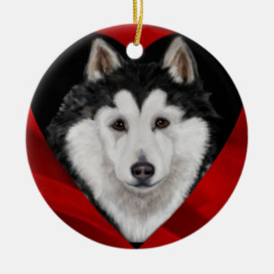 Alaskan Malamute Ceramic Ornament