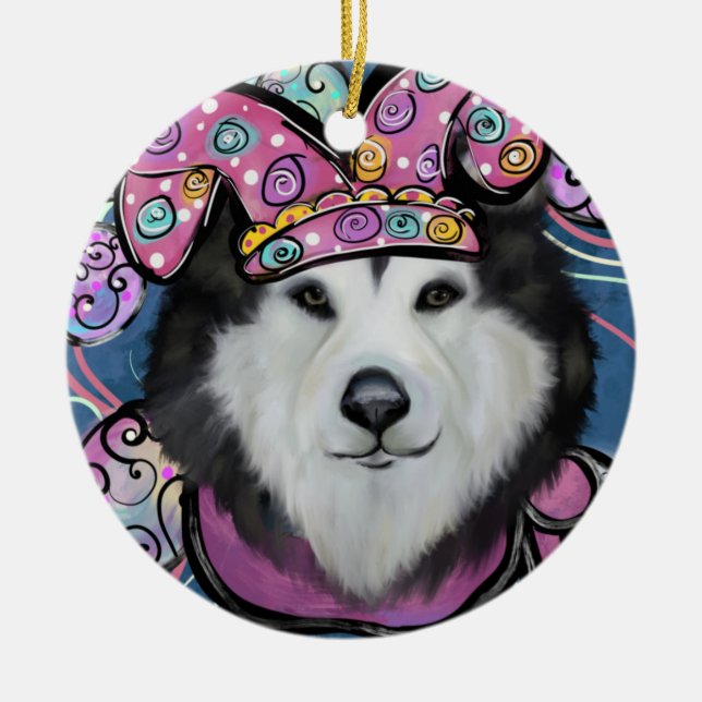 Alaskan Malamute                       Ceramic Ornament (Front)