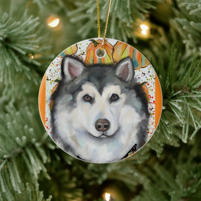 Alaskan Malamute                       Ceramic Ornament (Tree)