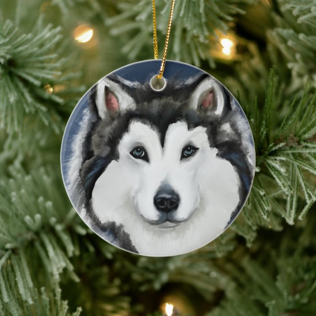 Alaskan Malamute        Ceramic Ornament (Tree)