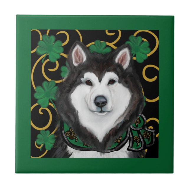 Alaskan Malamute                 Ceramic Tile (Front)