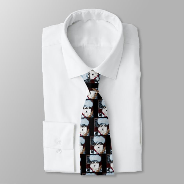 Alaskan Malamute Chef Tie (Tied)